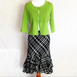 Ralph Lauren black ruffle fit & flare skirt size M